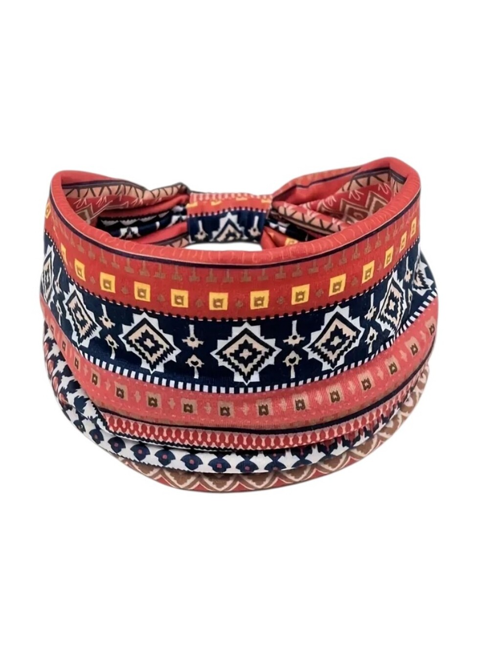 Bohemian Style Wide Cross Knotted Sports Yoga Sweatband Headband - Picture 6 of 6